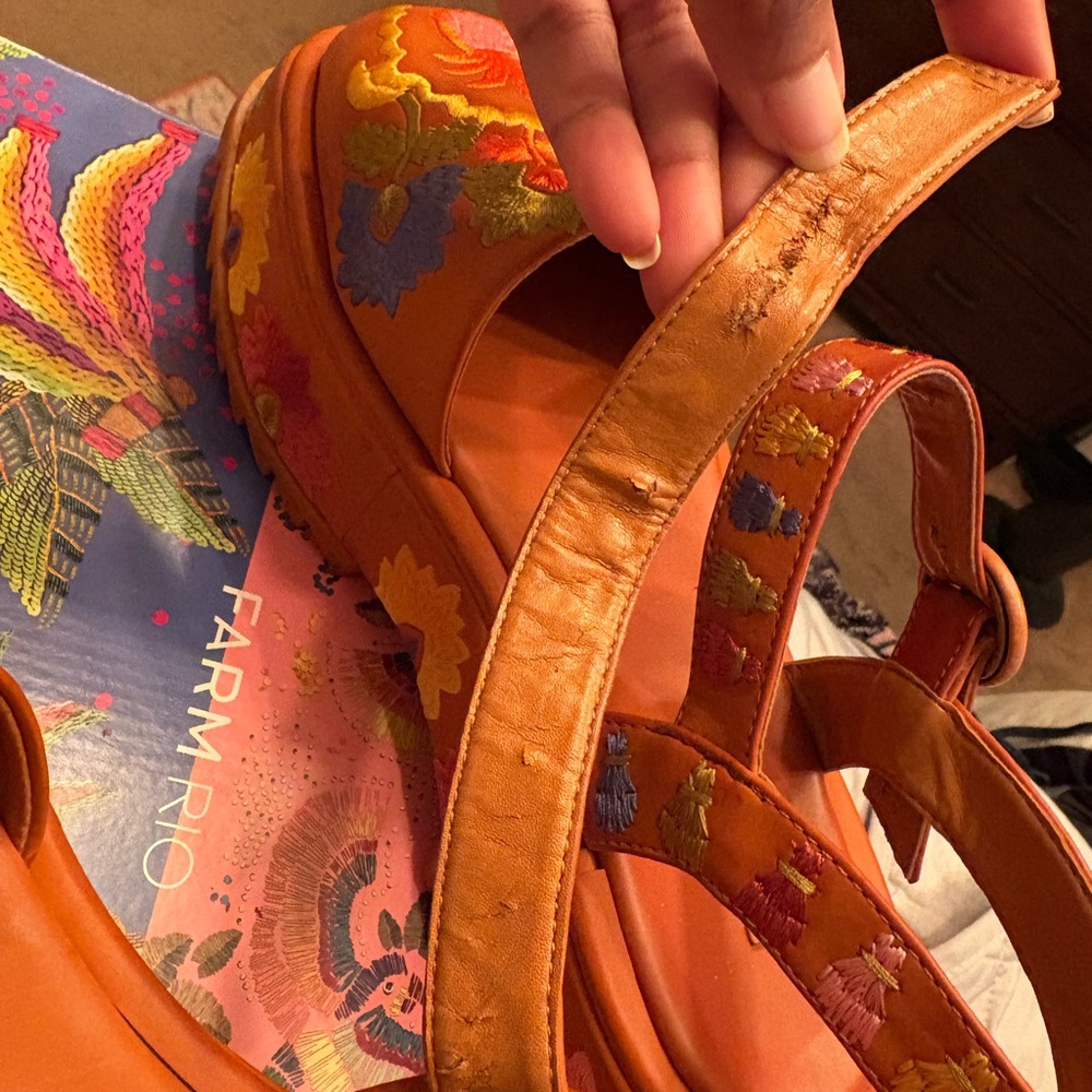 Farm Rio Antwerp embroidered platform shoes - Picture 8 of 17